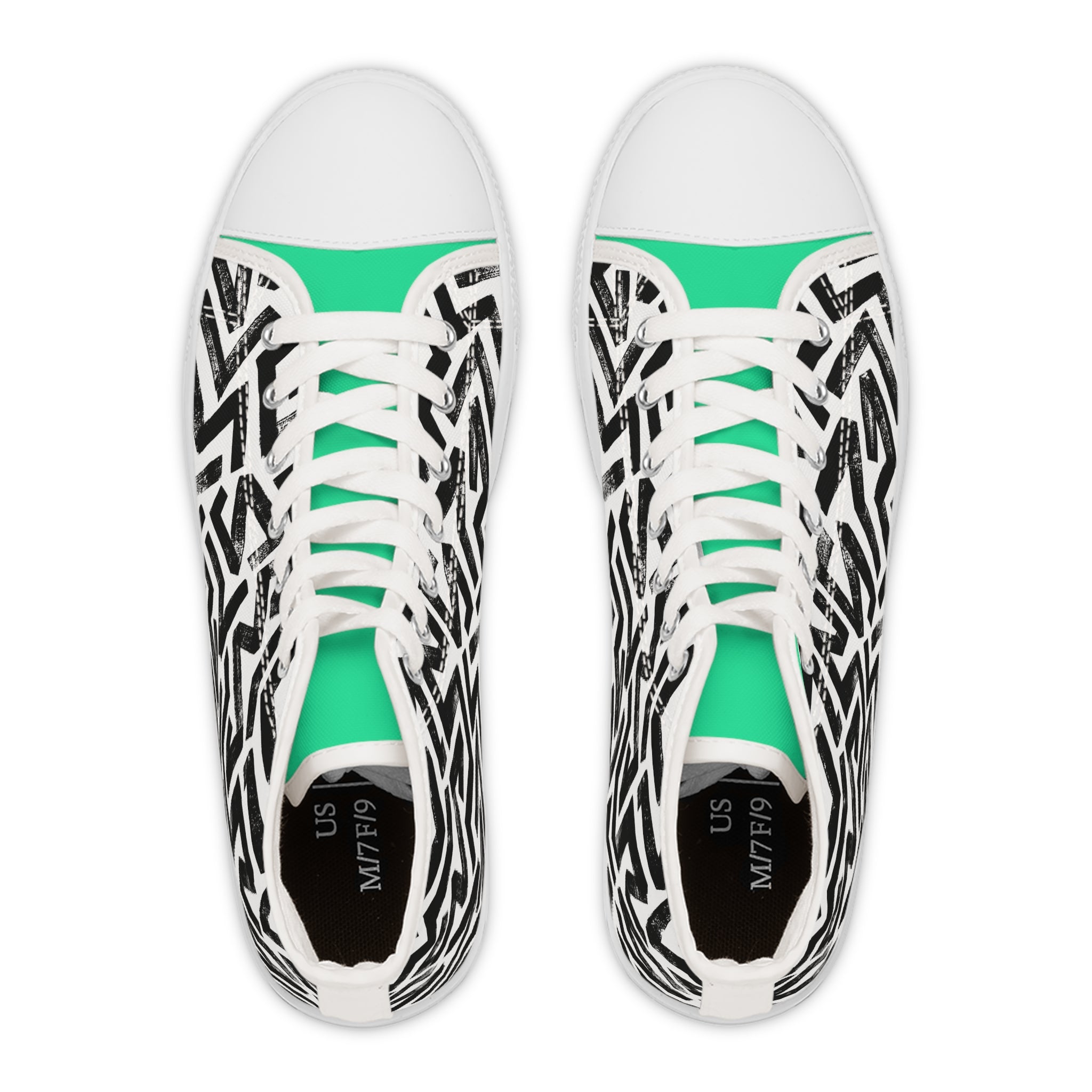 Copy of Pastel Rainbow Gradient Women's High Top Sneakers | Ombre Colorful Trainers