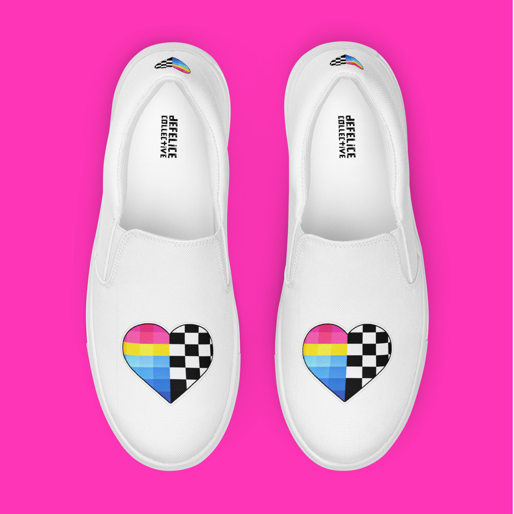 Pan-Pride Heart | Unisex Slip-On Shoes