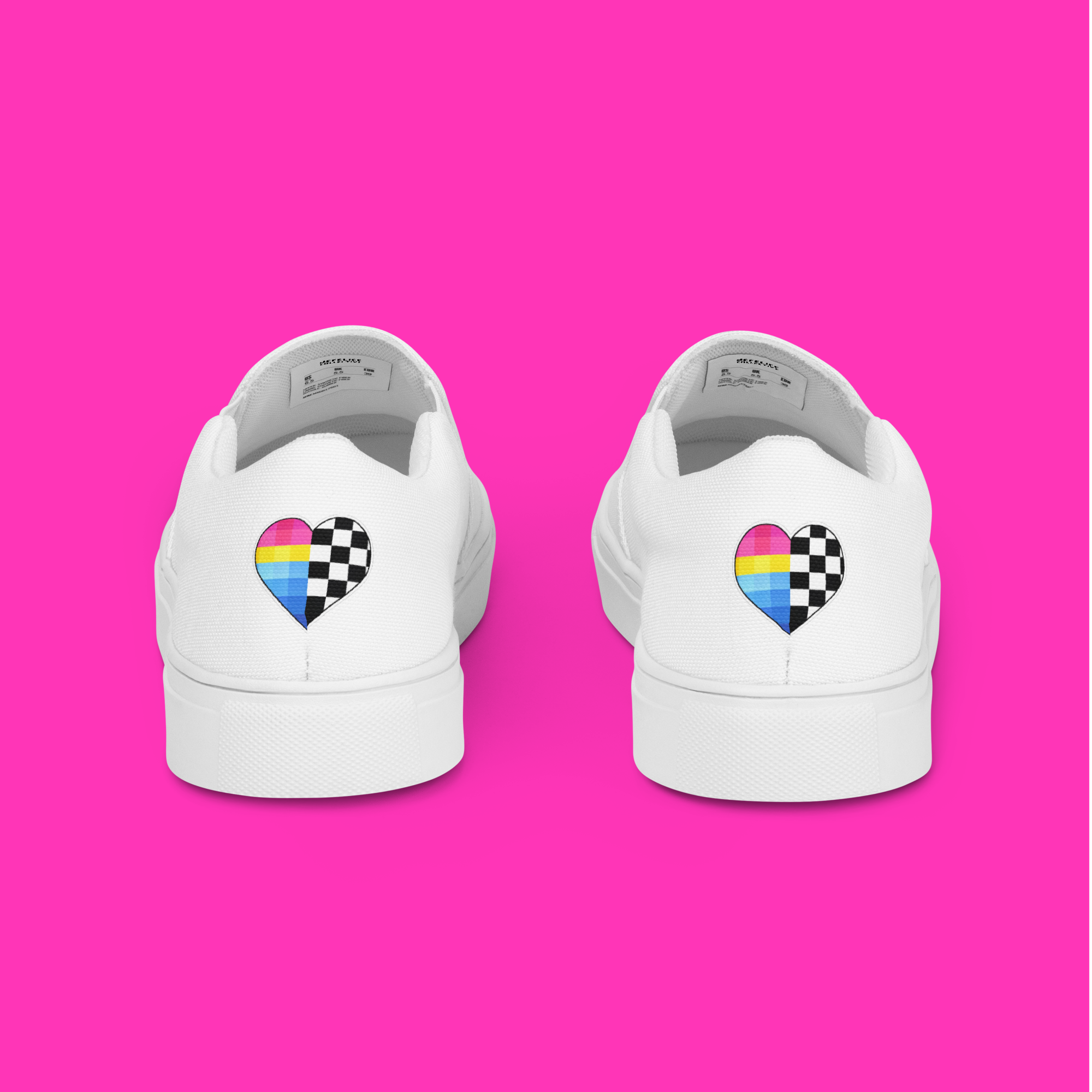 Pan-Pride Heart | Unisex Slip-On Shoes