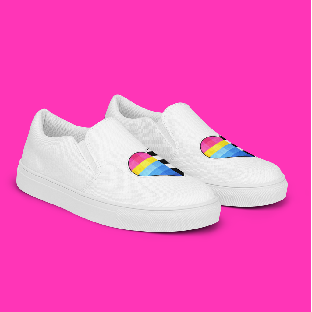 Pan-Pride Heart | Unisex Slip-On Shoes