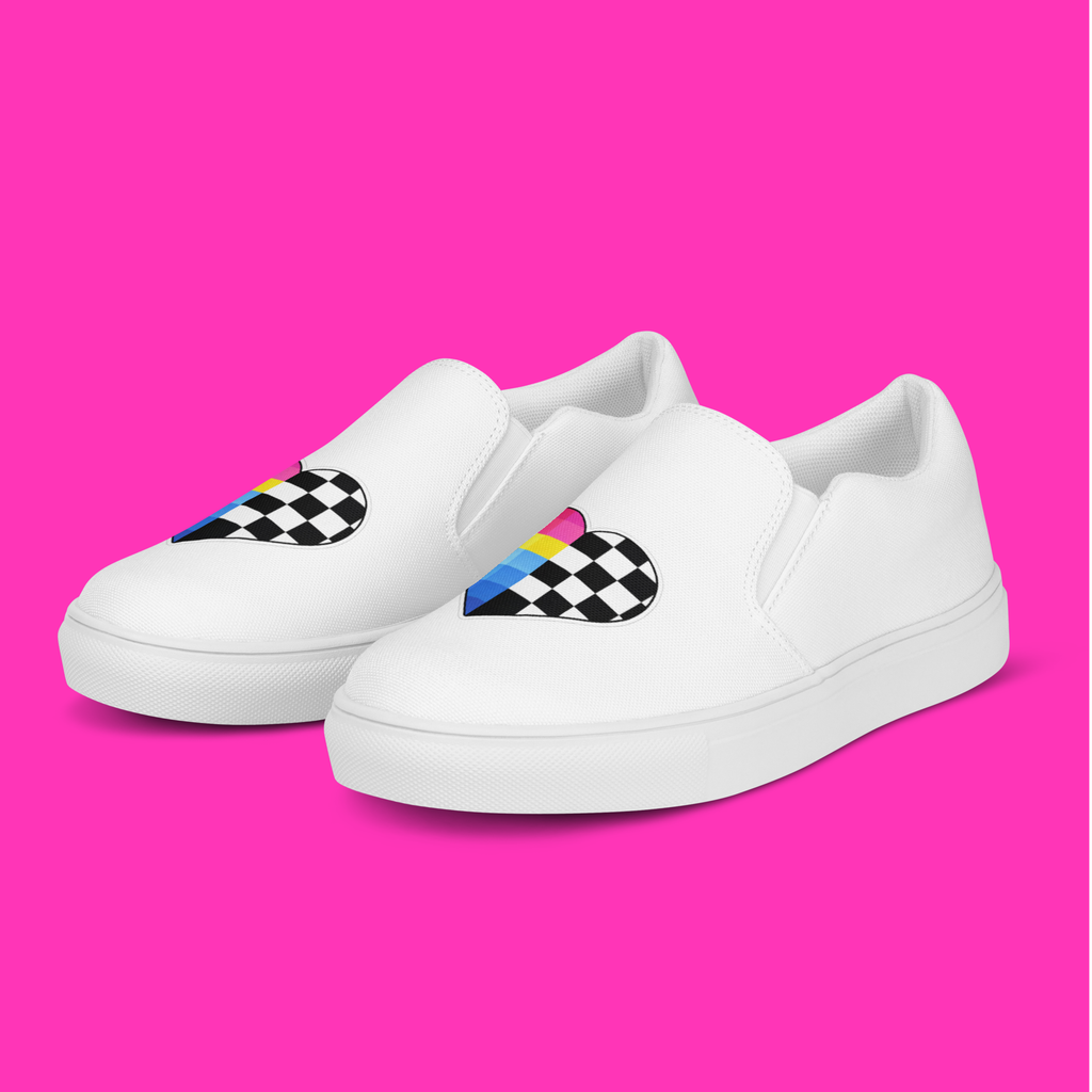 Pan-Pride Heart | Unisex Slip-On Shoes