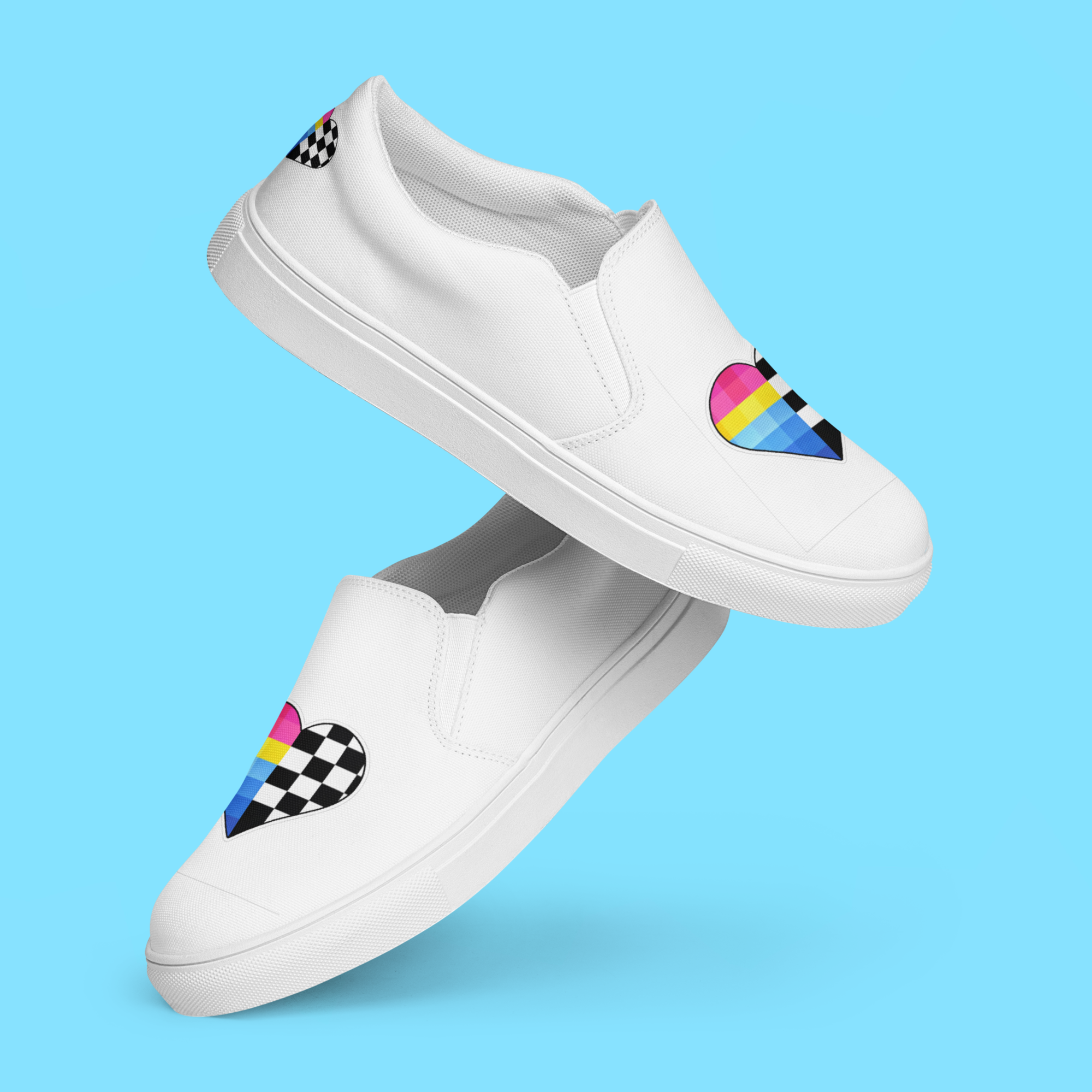 Pan-Pride Heart | Unisex Slip-On Shoes